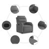 vidaXL Recliner Chair Dark Grey Fabric