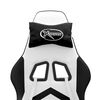 vidaXL Gaming Chair with Footrest White and Black Faux Leather