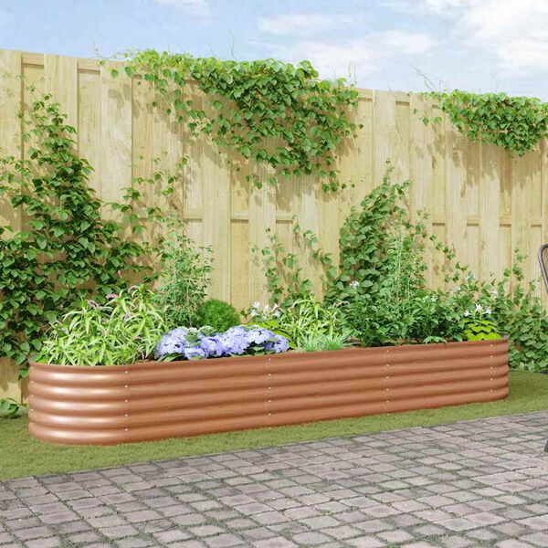 vidaXL Raised Bed Brown 320 x 80 x 44 cm Steel
