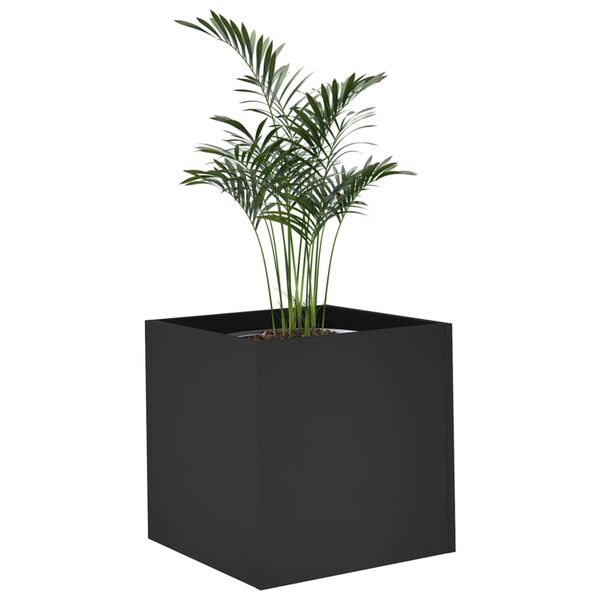 vidaXL Planter Box Black 40x40x40 cm Engineered Wood