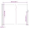 vidaXL Retractable Side Awning Black 180x500 cm