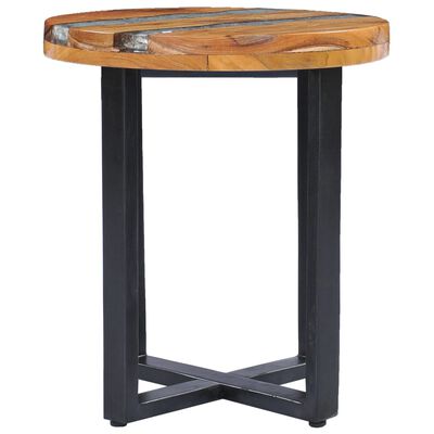 vidaXL Coffee Table 40x45 cm Solid Teak Wood and Polyresin