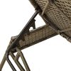 vidaXL Sun Loungers with Cushions 2 pcs Grey Poly Rattan