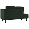 vidaXL Chaise Lounge with Cushions and Bolster Dark Green Velvet