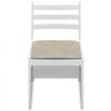 vidaXL Dining Chairs 6 pcs White Solid Wood and Velvet