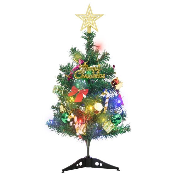 vidaXL Mini Artificial Pre-lit Christmas Tree with 20 LEDs Green 45 cm