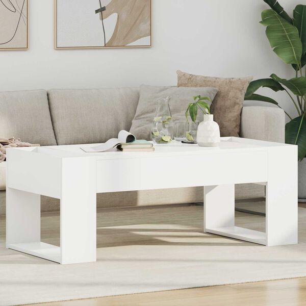 vidaXL Coffee Table White 110 x 50 x 41 cm Engineered Wood