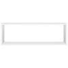 vidaXL Wall Cube Shelf 4 pcs White 80x15x26.5 cm Engineered Wood