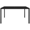 vidaXL Garden Table 130x130x72 cm Black Steel and Glass