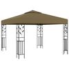 vidaXL Gazebo | Taupe | Steel | 3x3 metres | UV-resistant materials | Canopy