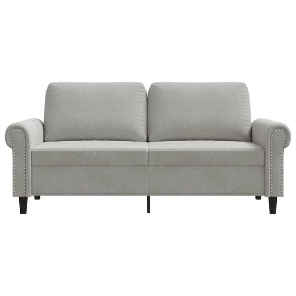 vidaXL 2-Seater Sofa Light Grey 140 cm Velvet