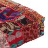 vidaXL Patchwork Pouffe Square Cotton Handmade 50x50x12 cm Red