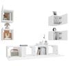 vidaXL 6 Piece TV Cabinet Set White Engineered Wood