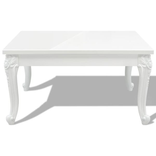 vidaXL Coffee Table 80x80x42 cm High Gloss White