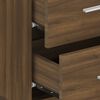 vidaXL Wall-mounted Bedside Cabinet Brown Oak