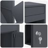 vidaXL Parcel Drop Box with Storage Anthracite 41 x 38 x 103 cm Steel