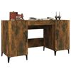 vidaXL Desk Smoked Oak 140x50x75 cm Engineered Wood