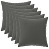 vidaXL Cushion with Pillow HEERLEN 6 pcs Anthracite Polyester