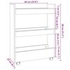 vidaXL Narrow Storage Trolley 3 Tier White Engineered Wood