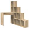 vidaXL Corner Desk Sonoma Oak Engineered Wood 101.5 x 149.5 x 149.5 cm