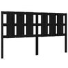 vidaXL Bed Headboard | Black | Solid pine wood | Decorative Inlays