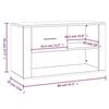 vidaXL Shoe Cabinet Brown Oak 80x35x45 cm Engineered Wood
