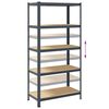 vidaXL 5-Layer Storage Shelves 2 pcs Anthracite Steel&Engineered Wood