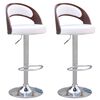 vidaXL Bar Stools 2 pcs with Bentwood Frame Artificial Leather