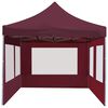 vidaXL Professional Folding Party Tent with Walls Aluminium 6x3 m Wine Red