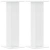 vidaXL Speaker Stands 2 pcs White 30x30x80 cm Engineered Wood