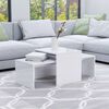 vidaXL Coffee Table Set High Gloss White 100x48x40 cm Engineered Wood