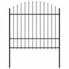 vidaXL Garden Fence Woerden with Spear Top Steel 170x175 cm Black