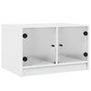 vidaXL Coffee Table with Glass Doors White 68x50x42 cm