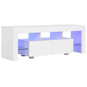 vidaXL TV Cabinet | High gloss white | E1 Engineered wood with melamine | 130 cm