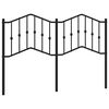 vidaXL Metal Replace Headboard Black 135 cm