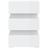 vidaXL LED Bedside Cabinet High Gloss White 45x35x67 cm Engineered Wood