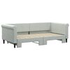 vidaXL Daybed with Trundle without Mattress Light Grey 90x190 cm