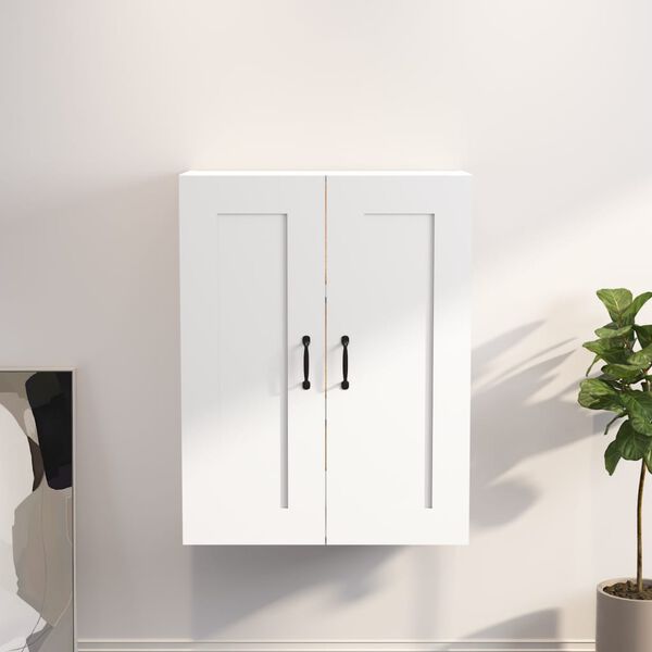 vidaXL Hanging Wall Cabinet White 69.5x32.5x90 cm