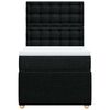 vidaXL Box Spring Bed with Mattress Black King Single Fabric