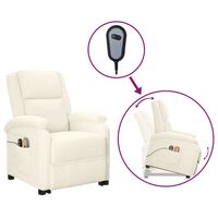 vidaXL Stand up Massage Chair Cream Faux Leather