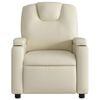 vidaXL Electric Massage Recliner Chair Cream Faux Leather