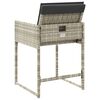 vidaXL Garden Chairs with Cushions 4 pcs Light Grey Poly Rattan