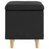 vidaXL Storage Ottoman with Cushion Black 40 x 40 x 45 cm Faux leather