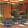vidaXL 6 Piece Garden Lounge Set with Cushions Grey Pinewood