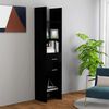 vidaXL Book Cabinet Black 40x35x180 cm Engineered Wood