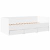 vidaXL Daybed with Drawers without Mattress White 90x190 cm Single