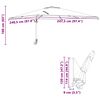 vidaXL Garden Parasol Anthracite 248.5 x 247.5 x 160 cm