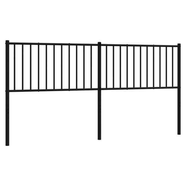 vidaXL Metal Replace Headboard Black 180 cm