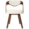 vidaXL Dining Chairs 2 pcs Cream Bent Wood and Faux Leather