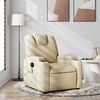 vidaXL Massage Recliner Chair Cream Fabric